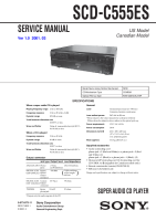 Sony SCD-C555ES - Service Manual 